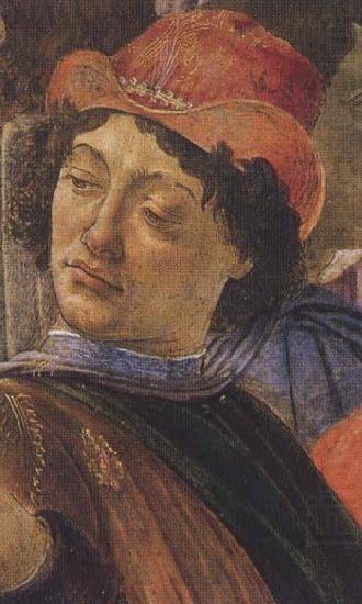 Sandro Botticelli Personage wearing a green mantle third in the group on the left china oil painting image